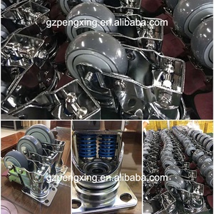 3 4 5 Zoll Dämpfung Universal Wheel <span class=keywords><strong>Caster</strong></span> Stoß dämpfende drehbare Hochleistungs-Feder rolle Damping <span class=keywords><strong>Caster</strong></span> Shock proof <span class=keywords><strong>Industrial</strong></span> - Product Image 5