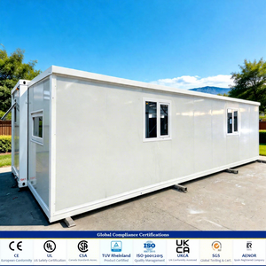 ราคาโรงงานโดยตรง บ้านคอนเทนเนอร์สำเร็จรูปแบบขยายได้ ขนาด 20 ฟุต 30 ฟุต 40 ฟุต สำหรับพื้นที่ชายฝั่ง อายุการใช้งาน 25 ปี บ้านเคลื่อนที่พับได้ทันสมัย 2 3 4 5 ห้องนอน - Product Image 1