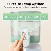 Distributeur de lait infantile 1,7 L, éclairage pour les repas nocturnes, 6 réglages de température, distributeur d'eau, essentiels pour l'allaitement