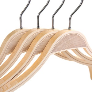 Wooden Pants <strong>Hangers</strong> <strong>with</strong> <strong>Clips</strong> Wood Skirt <strong>Hangers</strong> <strong>Trouser</strong> <strong>Hangers</strong> for Jeans Slacks Shorts <strong>with</strong> 2-Adjustable <strong>Clips</strong> - Product Image 5