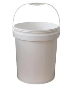 Seau en <span class=keywords><strong>plastique</strong></span> blanc recyclable de <span class=keywords><strong>20</strong></span> <span class=keywords><strong>litres</strong></span>, durable, de qualité alimentaire, sans BPA, avec couvercle, provenant de Chine, SDPAC. - Product Image 1
