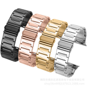 สายนาฬิกาข้อมือสแตนเลสสตีลขนาด 22 มม. แบบพับได้ ใช้ได้กับ Apple Watch สำหรับนาฬิกาอัจฉริยะขนาด 38-49 มม. - Product Image 3