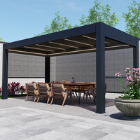 Stores verticaux à fermeture éclair en aluminium imperméables sur mesure pour extérieur, résistants au vent et aux UV, pour patio et balcon