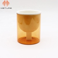 Pot de fleurs en céramique, arrosage automatique, rose, intérieur, verre et blanc, jardinière hydroponique, en stock