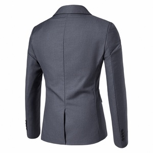 Venta al por mayor de alta calidad de los hombres de tres piezas traje de <span class=keywords><strong>boda</strong></span> de moda de los hombres Delgado Color sólido de la oficina de negocios traje de talla grande - Product Image 5
