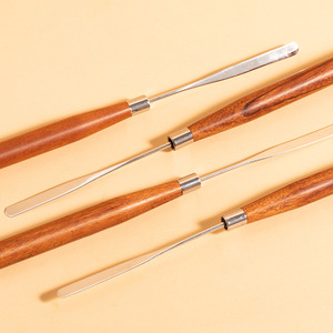 Espátula de acero inoxidable para mezcla de uñas, barra de espátula de madera para <span class=keywords><strong>arte</strong></span> de uñas, pigmento agitador de Metal, mezclador de maquillaje, herramientas de manicura - Product Image 5