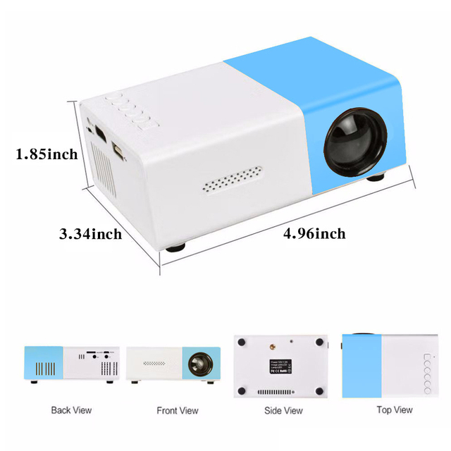 Cheapest Mini Pocket Home Mini Portable Smart Cinema Video Wireless Battery Projector YG300 for Children Android Projector