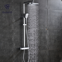 Mitigeur thermostatique salle de bains, Style moderne, ensemble de douche de pluie produits en aluminium