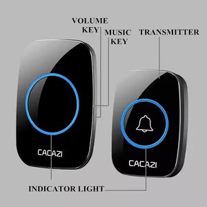 2025 New Product 433MHZ Led <b>Light</b> IP44 Waterproof Touch Button Wireless Smart Doorbell EU AU US <b>Plug</b> - Product Image 2