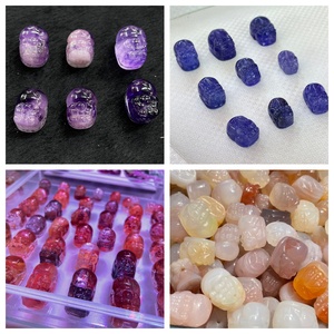 Vente en gros de pierres précieuses naturelles de diverses formes Pi Xiu, CABS & CUTTING, artisanat, gravure, bricolage, porte-clés, chaîne de téléphone - Product Image 4