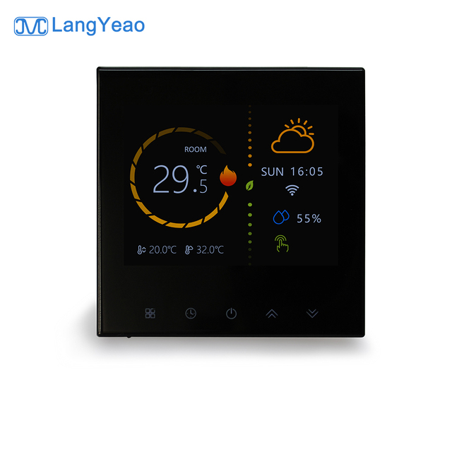 LangYeao Smart Wifi Heating 3.5 Inch Remote Control Thermostat for Water Heating/Electric Heating/Air Conditioning