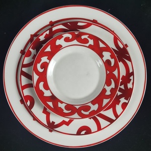 Fashion Western Europe Luxury Spanish <b>Red</b> Window Dining Room Home Decors Bone China Dinnerware <b>Sets</b> - Product Image 5