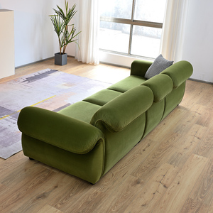 Set di Divani Modulari di Lusso Personalizzabili in Tessuto Bouclé <span class=keywords><strong>Verde</strong></span> <span class=keywords><strong>e</strong></span> Velluto, Stile Nordico Confortevole per Soggiorno - Product Image 2
