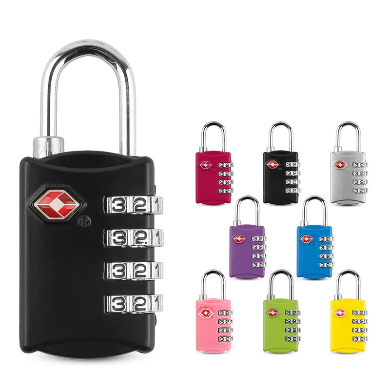Suitcase Padlock Tsa Luggage Locks 4 Digit Combination Keyed Alike Suitcase Lock Zinc Alloy Travel Waterproof Padlock