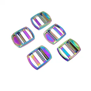 Hot Sale Rainbow Custom Ladder Lock Adjuster Slider Buckle Metal For Backpack Bag