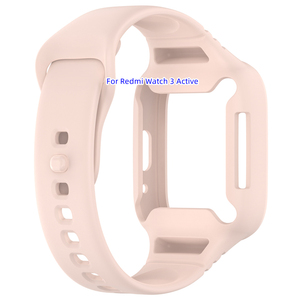 スマートウォッチブレスレットコレアストラップリストバンドXiaomiRedmi Watch3アクティブストラップ用カバー付きシリコン頑丈なバンド - Product Image 1