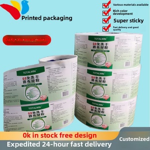 Étiquette autocollante personnalisée en rouleau, impression UV, autocollant transparent coloré en plastique pour l'emballage et la fermeture des produits chimiques quotidiens et des articles alimentaires - Product Image 2