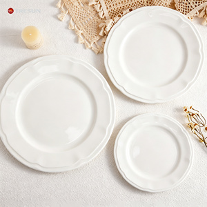 Juego de Vajilla de Lujo con Platos Redondos Blancos, Vajilla de Porcelana, Vajilla de Porcelana Fina, Juego de Cena - Product Image 1