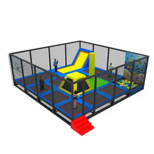 Attractive Style Teenager'S Trampoline And Bungee Jumping Indoor Trampoline Park Equipment