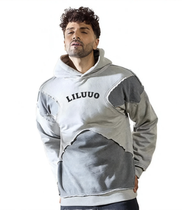 Felpa con Cappuccio Invernale da Uomo Liluuo, 100% Cotone, Design Auto Invertito, Stile Streetwear - Product Image 2