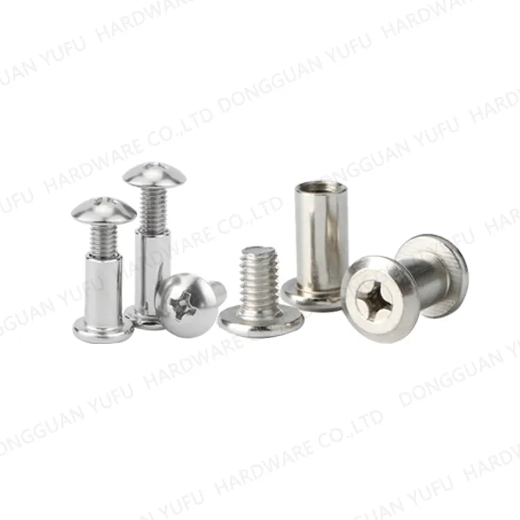 round pan cross head screws and nuts stainless steel joint nut connector bolt furniture nut bolt connector joint furniture
