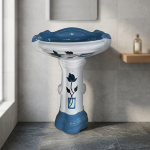 Vistaar Modern Ceramic Pedestal Wash Basin Hand Wash Sink With Chrome Finish For Bathroom Sanitary Ware - Product Image 4