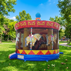 Castillo Inflable WINSUN, Castillo Brincolín Inflable, Trampolín Inflable con Carrusel - Product Image 1