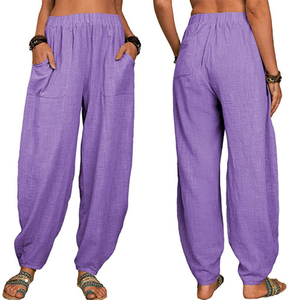 Ultime donne <span class=keywords><strong>pantaloni</strong></span> <span class=keywords><strong>di</strong></span> <span class=keywords><strong>lino</strong></span> <span class=keywords><strong>di</strong></span> cotone <span class=keywords><strong>pantaloni</strong></span> Casual estate Yoga casa Street <span class=keywords><strong>pantaloni</strong></span> da spiaggia <span class=keywords><strong>pantaloni</strong></span> larghi elastici <span class=keywords><strong>in</strong></span> <span class=keywords><strong>vita</strong></span> tasca Lounge - Product Image 5