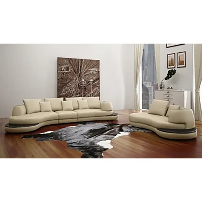 Moderne Schnitt villa Möbel Sofa Set Wohnzimmer Leder ECHTE Leder Couch mit Couch tisch Sofas