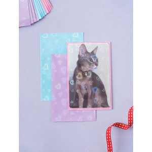 Porte-cartes photo Polku Mini Sleeve 15 feuilles de PVC et PU portables avec logo personnalisé et couverture d'hologramme de couleur - Product Image 1