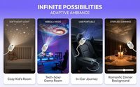 Projecteur d'étoiles miniature pour l'intérieur, lumière ambiante, alimenté par USB, en matériau PE, projecteur d'étoiles, veilleuse pour chambre à coucher
