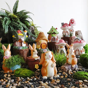 Statue de lapin 3D créative pour l'extérieur, sculpture d'animal de <span class=keywords><strong>dessin</strong></span> <span class=keywords><strong>animé</strong></span> mignonne, ornement de vacances écologique pour jardin, cour, maternelle - Product Image 2