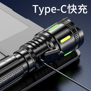 ไฟฉายซูมได้ M155ชาร์จไฟได้2600มิลลิแอมป์ต่อชั่วโมง LED จอแสดงผลคู่อะลูมิเนียมกันน้ำไฟกำลังสูงแบบพกพากลางแจ้ง - Product Image 5