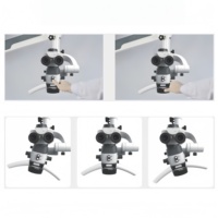 Microscope dentaire Full HD 3D avec caméra 4K intégrée, lentille de grossissement de microscope oral, source de lumière LED