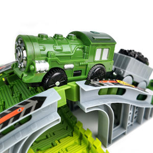 P873 Dinosaur World Road Race Tracks Juego de pista flexible 275 piezas <span class=keywords><strong>Locomotora</strong></span> eléctrica temática de dinosaurio con carruajes <span class=keywords><strong>para</strong></span> niños - Product Image 3