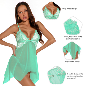Ohyeah Floral Lace Sheer Mesh Transparent Ensembles de lingerie grande taille Lingeries sexy élégantes pour femmes - Product Image 2