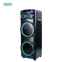 Caisson de basses amplificateur LED, double caisson de basses de 10 pouces, lampe clignotante colorée, haut-parleur en bois professionnel
