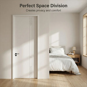 Porte en bois massif de chêne avec vernis transparent pour mettre en valeur la grainure naturelle, imperméable pour la chambre à coucher et l'entrepôt - Product Image 5