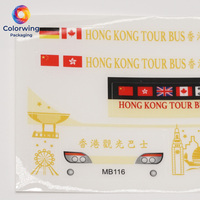 Maßgefertigte EVA Wasserdichte Hitzebeständige Klebeetiketten für 1/64 & 1/76 Maßstab Druckguss-Busmodelle mit Hongkong-Wahrzeichen-Designs