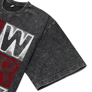 Camisetas de Hombre de Alta Calidad, Talla Grande, Color Negro Lavado al Ácido, Teñidas con Tinte, Transpirables, Personalizadas con Estampado DTG de Nueva York, Estilo Urbano, de Algodón - Product Image 5