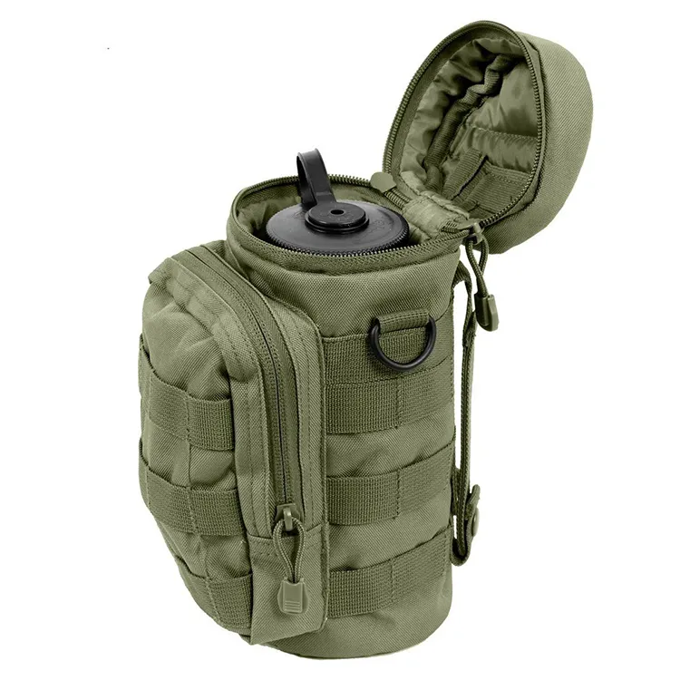Factory Custom Logo Outdoor Sports Camouflage Tactical Kettle Bag Waterproof Nylon Water Bottle Waist Pack