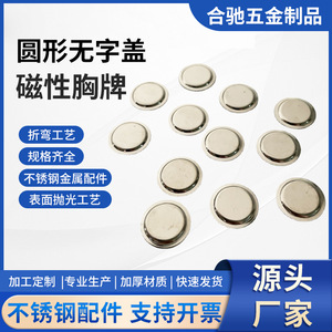 Round Magnetic Cap Badges Stainless Steel 15mm Circular Solid Color For <b>Name</b> <b>Tags</b> Hardware Accessories - Product Image 5