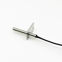 Sensor Suhu Air Termistor NTC 10K 3950 Probe Silinder Baja Tahan Karat dengan Pemasangan Steker MF 53
