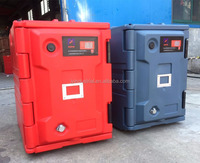 Transporteur de distribution alimentaire 90L, Thermoboîtes de livraison de restauration rapide, Transport de thermoboîtes de pâtisseries chaudes et réfrigérées