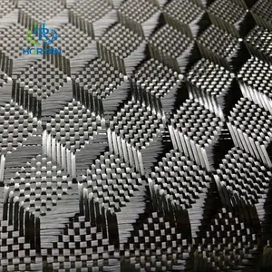 High qualität 3d diamant-förmigen 3K real carbon fiber stoff rolle