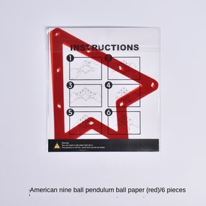 Autocollant de coup d'envoi en papier rouge pour neuf boules <span class=keywords><strong>Film</strong></span> magique de jeu noir huit pour boule de pendule de billard de piscine - Product Image 3