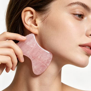 Nouvel outil de massage Gua Sha en quartz rose, masseur facial en quartz rose, <span class=keywords><strong>yoga</strong></span> facial <span class=keywords><strong>pour</strong></span> SPA, petite taille, facile à transporter - Product Image 3