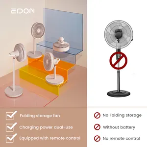 Edon E909 performans ayarlanabilir ayaklı vantilatör dişli ayakta Fan kontrol 4 hızlı hava soğutma fanı şarj edilebilir pil 10...