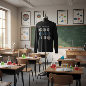 Camiseta de manga larga con diseño de fases lunares para profesores de ciencias, regalo para el regreso a clases - Product Image 3