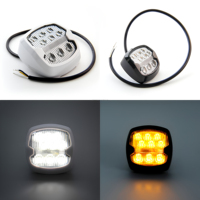 Projecteur LED tout-terrain ambre/blanc pour véhicule, éclairage de travail pour voiture, lumière auxiliaire modifiée pour camion, éclairage extérieur pour barre de toit 4x4